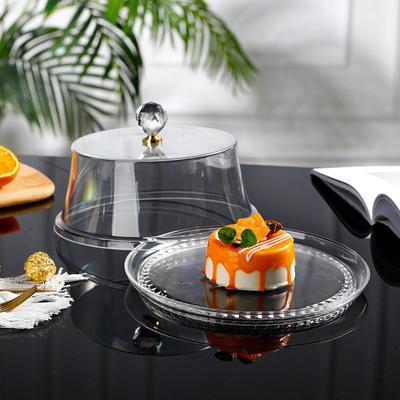 Акриловая подставка для торта с купольной крышкой, подставка, противень, тарелка для вечеринки