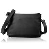 LEZOPHIS Men's Genuine Leather Sacoche [Premium Top Grain LeatherFeatured On George Tokoro's Setagaya Base] Slim, Small Shoulder Bag (Black)