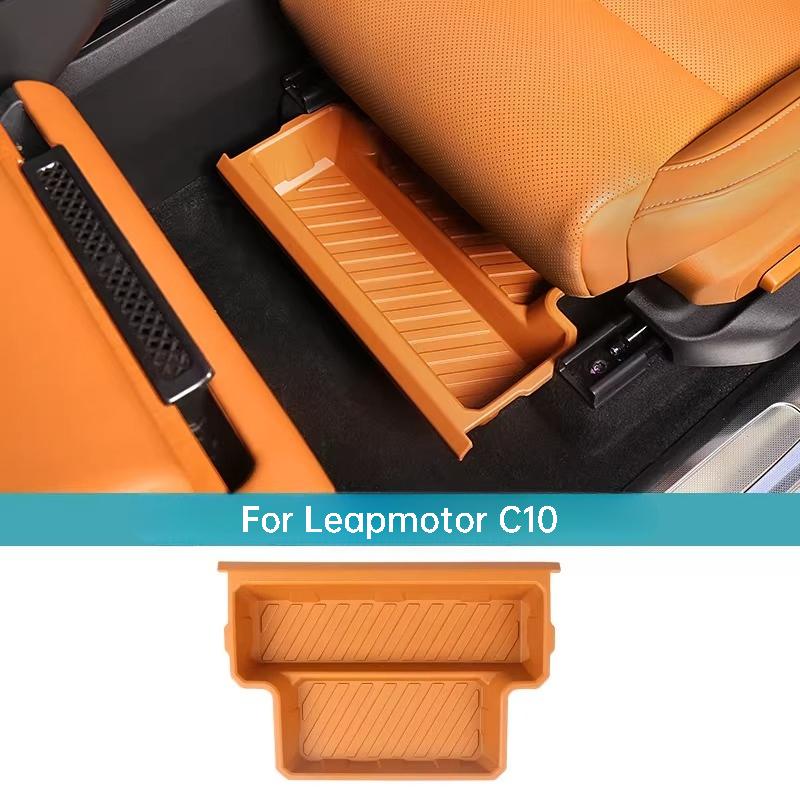 For Leapmotor C10 Car Front Seat Lower Storage Box Under-seat Hidden Organizer Interior Modification Accessories