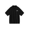 Li Ning CF Adventure Series Playful Wild Letter Patch Short Sleeve Polo Shirt Unisex Polo Shirts Black APLT241-1