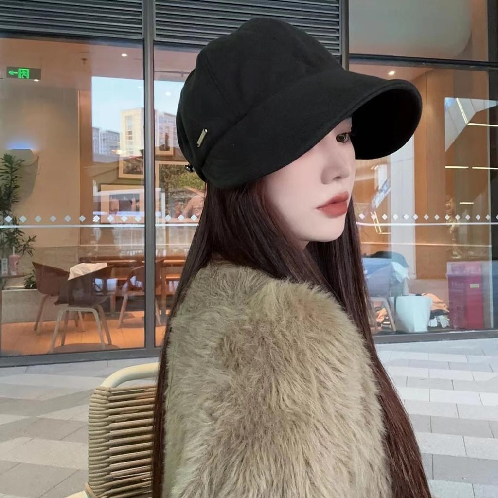 Spring Seasonal Wool Hat For Women With Overlarge Head Circumference And Sunproof Style
