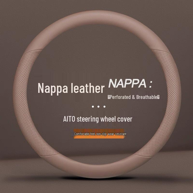 Genuine Leather Steering Wheel Cover for 2024 Z9gt & 2025 Denza D9 (N7/N8) Car Accessories
