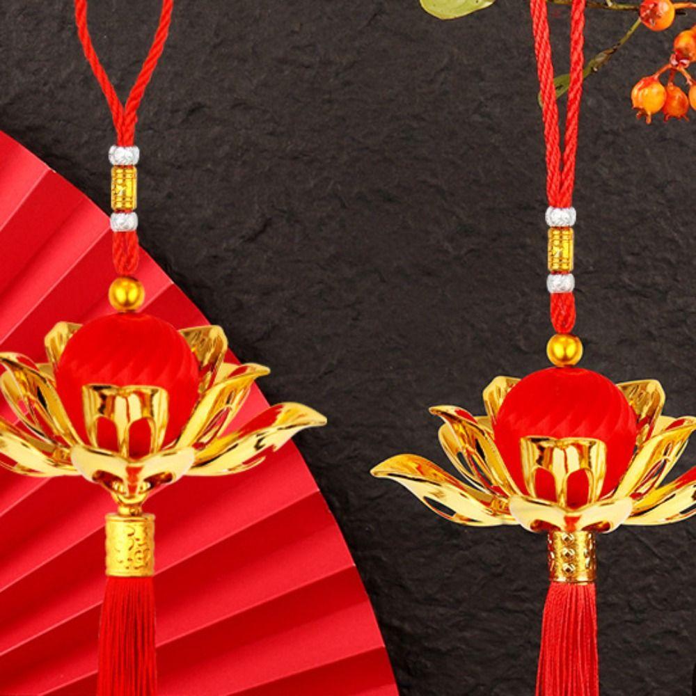 Chinese Style Hanging Lotus Flower Ornament Chinese Traditional Ornament  Housewarming Gift