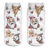  Comfortable Christmas Cotton Sock Slippers Short  Print  Socks 