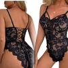 European & American Strappy Lace See-Through Open Crotch Backless Lingerie