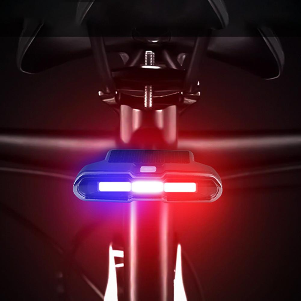 Solar Bicycle Rear Light Waterproof Bicycle Tail Lamp LED Bike Taillight MTB Bicycle Tail Lamp Waterproof Flashlight For Bicycle