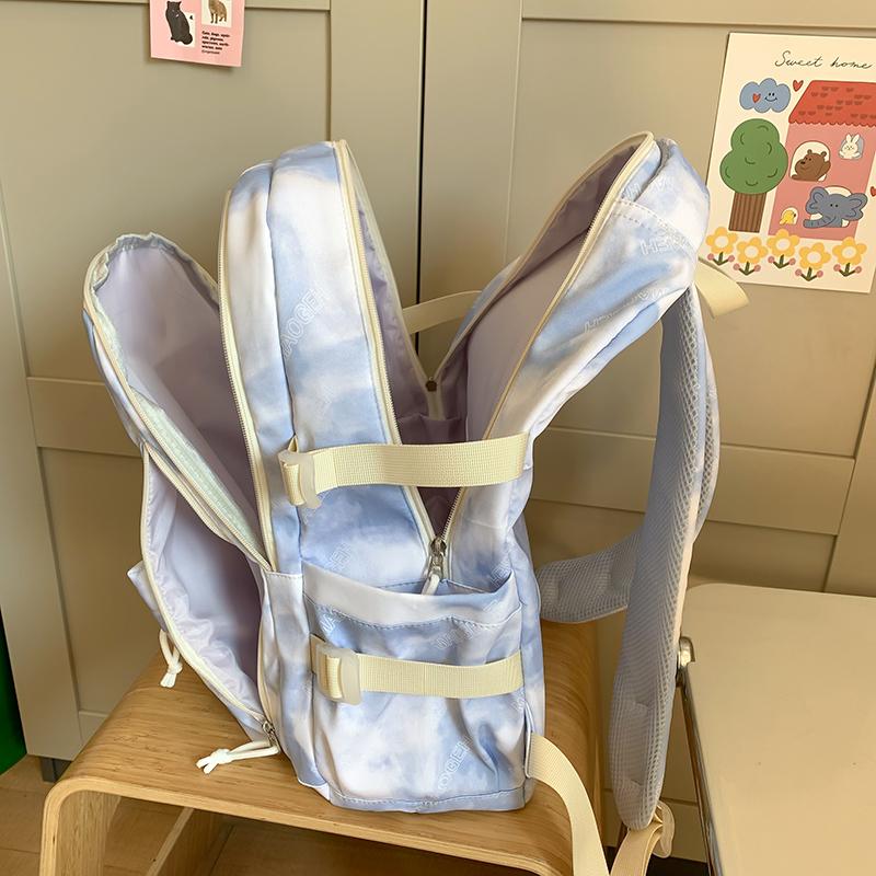 Рюкзак с принтом тай-дай для мальчиков и девочек, школьный рюкзак большой вместимости