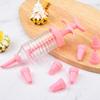 8 Pcs Pipe Nozzles With Syringe Plastic Cream Baking Nozzle Pastry Tools