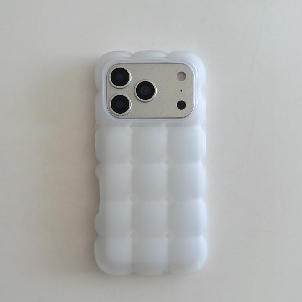 3D Блоки Решетка Мягкий ТПУ Чехол Для Телефона Для iPhone 17 14 13 12 15 16 Pro Max 11 Яичные Пирожные Однотонный Ударопрочный Защитный Чехол