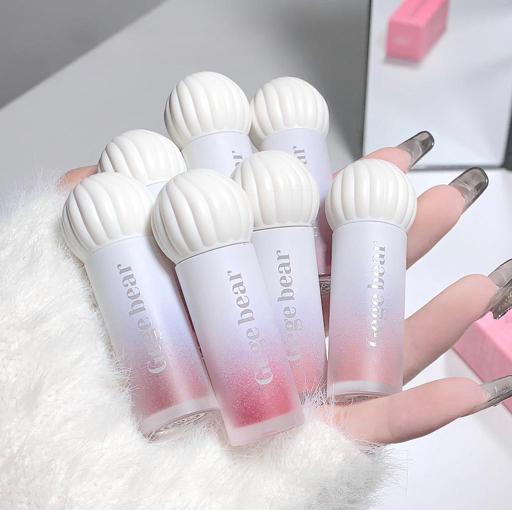 Бархатная воздушная глазурь для губ, матовая, увлажняющая, с антипригарным покрытием, отбеливающая помада-блеск для губ