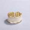 Новое поступление Модные Стильные Геометрические Кольца с Открытым Концом Неправильный Волнообразный Узор Серебристый Цвет Ювелирные Изделия Индивидуальность Популярные Tyb66Мода