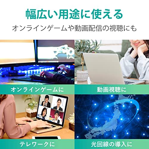 ELECOM LAN Cable CAT6A 10m Break Prevention Connector Standard White LD-GPA/WH10