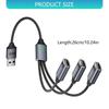 Алюминиевый USB-хаб, USB-папа на 3 USB-мамы для функции OTG и улучшения подключения устройств
