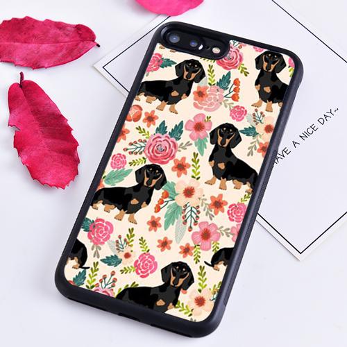 Krajews Dachshund And Flower phone Case For iPhone 17 Air 16 16e 15 14 Plus 11 12 13 Pro Max cover shell coque