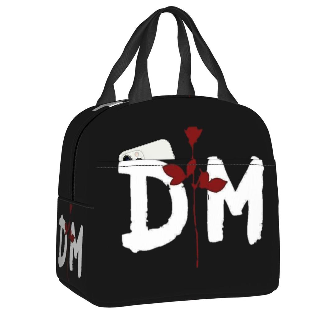 Custom Electronic Rock Depeche Cool Mode Insulated Lunch Bags for Camping Travel Resuable Cooler Thermal Bento Box Women Kids