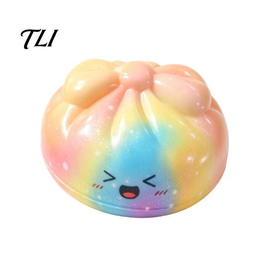 Relaxing Toys for Office Desk Colorful Bun Squeeze Toy, Soft Sensory Fidget Cute Hand Therapy Exercise Tools Stress Relief Toy Adults Kids Anxiety