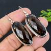 Natural Smoky Topaz Gemstone Handmade 925 Sterling Silver Earring 2.29" O8n65