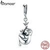 BAMOER Стерлингового Серебра 925 пробы с изображением животных, милый ленивец, подвеска, подходит для браслетов с подвесками