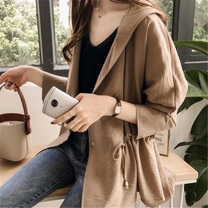 Женский весенне-осенний плащ плюс длинный костюмный воротник, повседневное пальто больших размеров для женщин