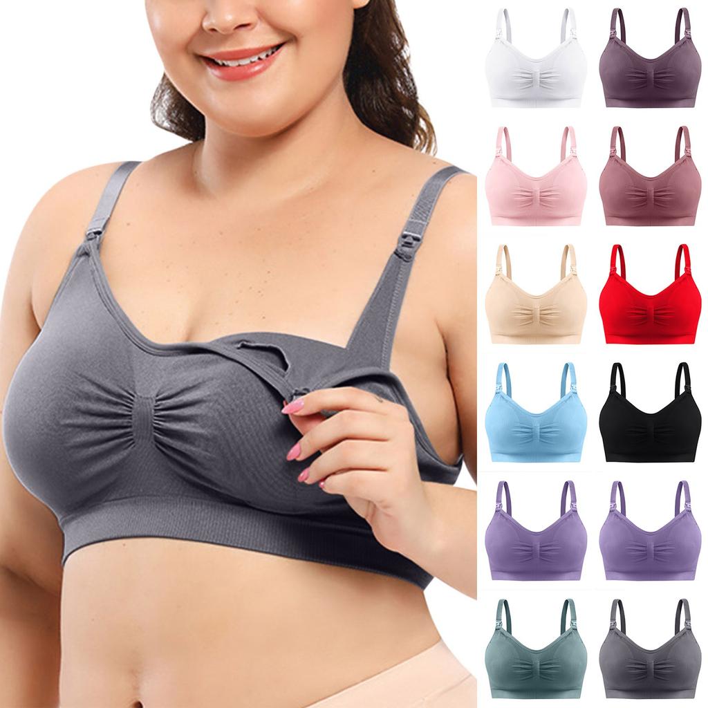 Женский бюстгальтер больших размеров со съемной подушкой для груди для беременных и кормящих женщин