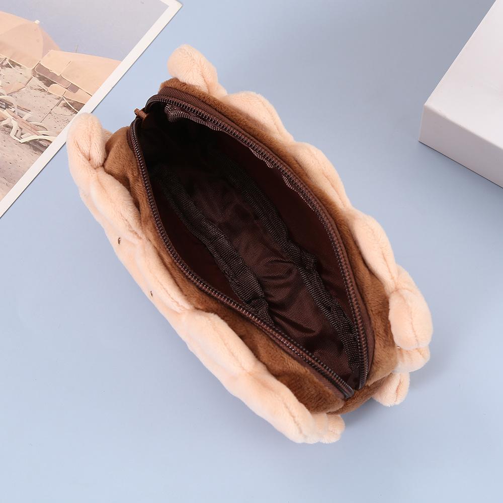 Плюшевая сумка для ручек, сумка-карандаш для сэндвича и печенья, милая большая вместительная студенческая канцелярская сумка