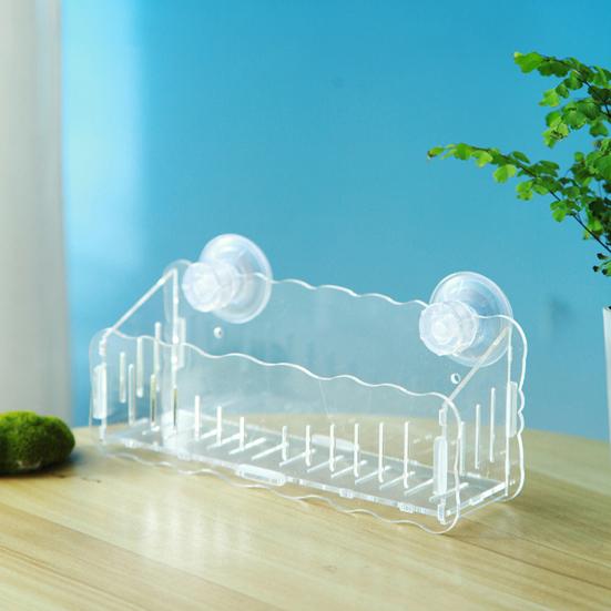Подставка для аквариумных растений, подвесной горшок для растений с присосками, прозрачный