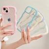 Модный милый прозрачный волнистый чехол для телефона iPhone 14, чехол для iPhone 11 12 13 14 Pro Max XR XS Max X 7 8 14 Plus, прозрачный чехол