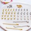 18k Gold-Plated Lobster Clasp Extender Chain with Beaded End Cap for DIY Bracelets & Necklaces