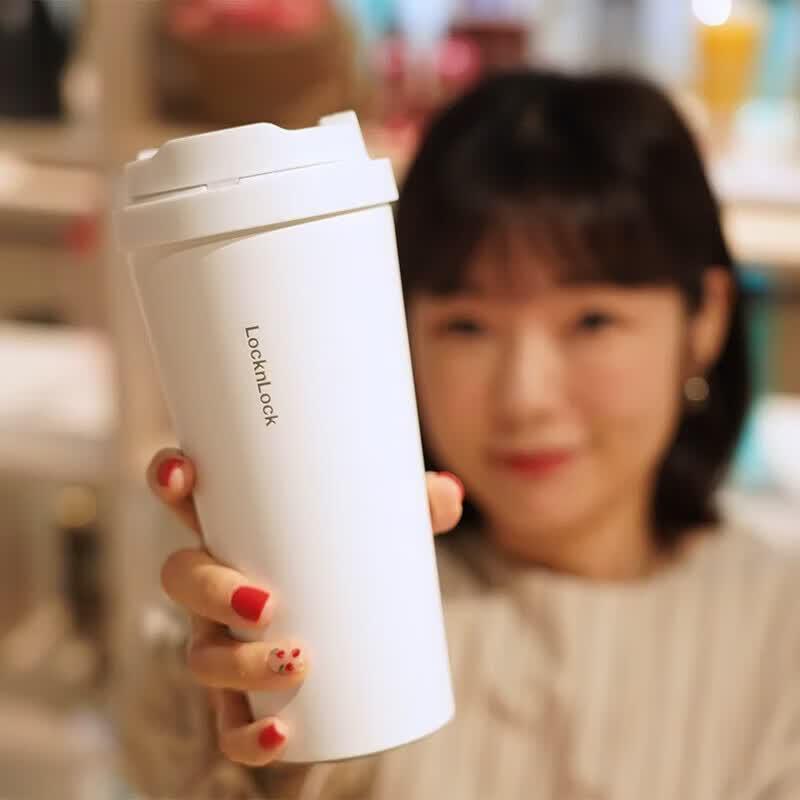 Lock&Lock 550ml Insulated Coffee Mug with Pop-Up Lid