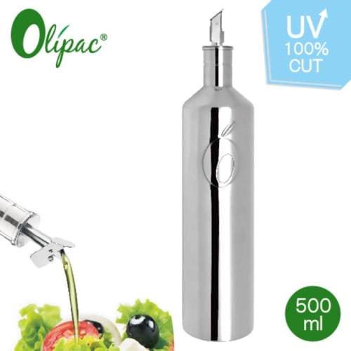 OLIPAC 18-10 Stainless Steel Olive Oil Bottle, 500ml