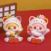 Cute Fortune Cat Figurine Resin Crafts Mini Cat Sculpture  Party Supplies