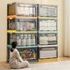 Transparent Storage Bin Foldable Storage Trunk Open Storage Box Home Wardrobe Clothes Organizer Large Capacity Sundries Box