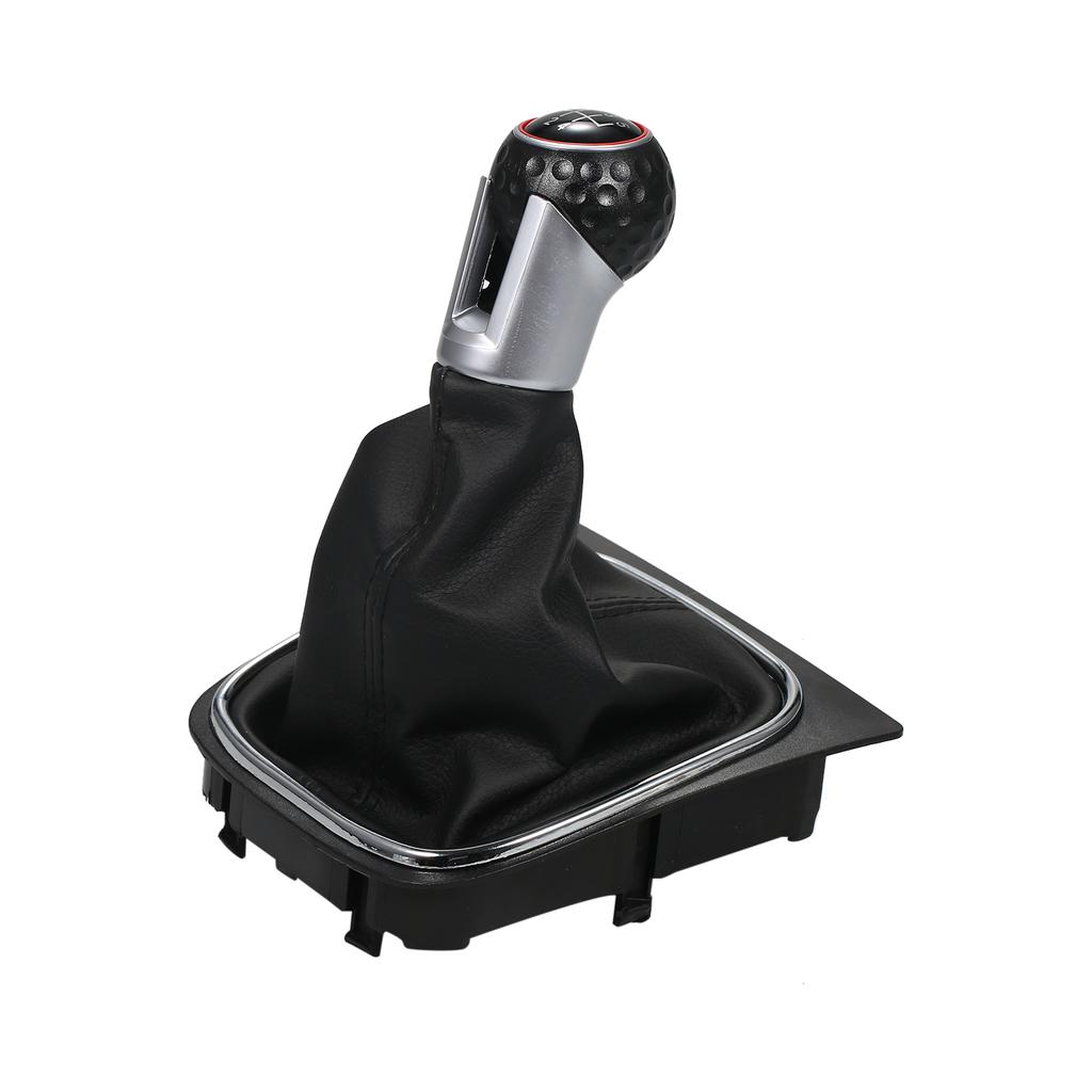 5 Speed Car Gear Shift Knob Gaitor Boot with PU Leather Dustproof Cover Replacement for Volkswagen