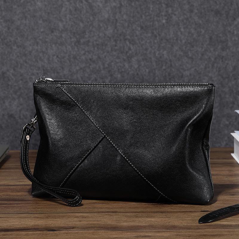 Сумка-клатч из натуральной кожи большой вместимости из коровьей кожи - Мягкий конверт