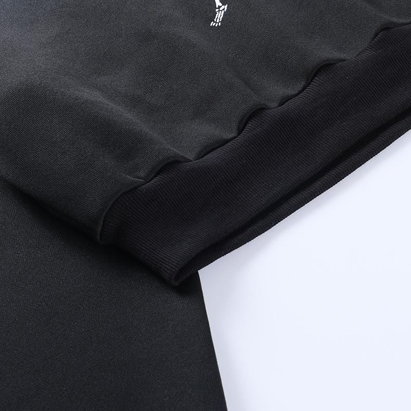 Готический укороченный топ Лолита, темные толстовки с принтом черепа, короткий свитер с капюшоном и длинными рукавами, осенне-зимний укороченный топ