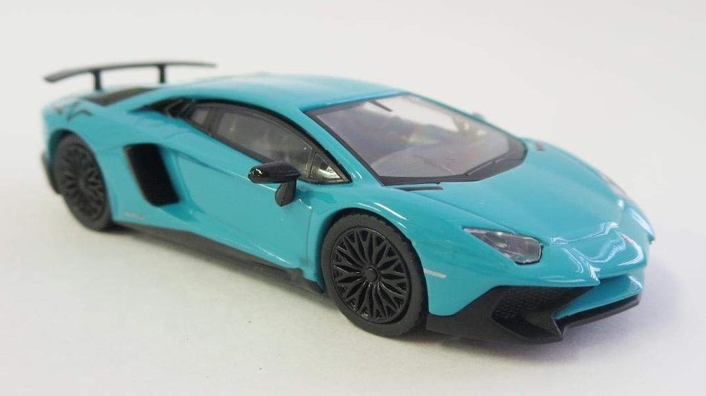 Kyosho Bunka Original Scale Mini Car Series Lamborghini Aventador SV Blue Finished Product 1/64