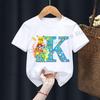 Anime Pokemons Tshirts for Children Pikachu Cartoon Letter Printed Shortsleeved Top Boys Girls Summer Fashion Sports Tshirt