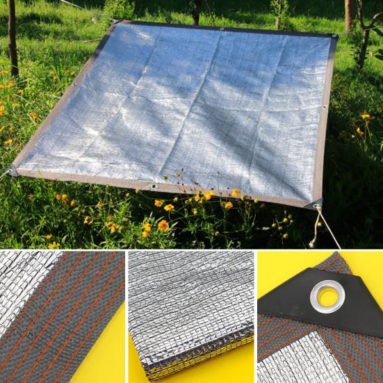 Yousheng Sun Shade Sail Aluminum Foil Shade Cloth UV Block Tear-Resistant Canopy Weather-Resistant Privacy Screen for Patio Garden Backyard Pool