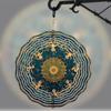 360 Rotating Blue Gold Mandala Wind Spinner Outdoor Decor for Garden Patio Balcony Yard Hanging Metal Art No Electricity Needed Year Round