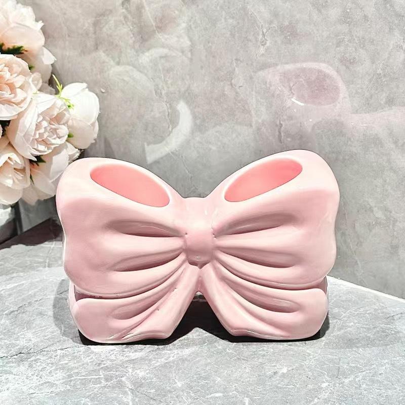 1 шт. керамический держатель для зубных щеток в форме банта, украшение, керамическая подставка для хранения зубных щеток и зубной пасты, аксессуары для ванной комнаты, держатель для щеток