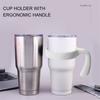 2 Pcs Tumbler Handle Attachment Ergonomic Grip Anti Slip Car Cup Holders BPA Free Travel Mug Handles for 20/32oz Tumbler Cup Accessories