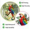 Tropical Macaw Static Cling Glass Sticker for Kitchen Living Room French Window Decor