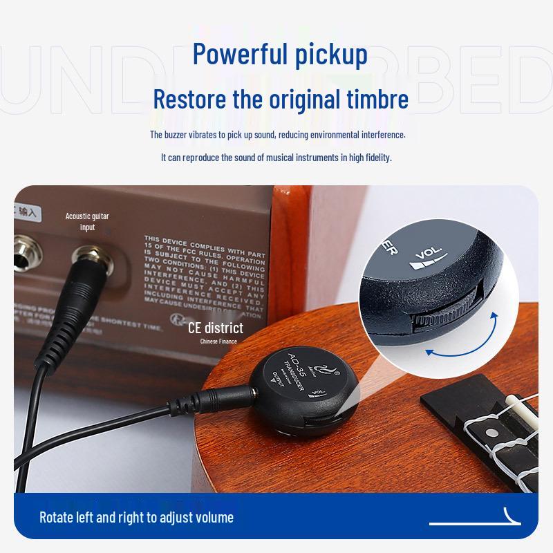 Многофункциональный звукосниматель AD35 для укулеле, скрипки, эрху, гучжэна, циня, янциня и классических деревянных гитар