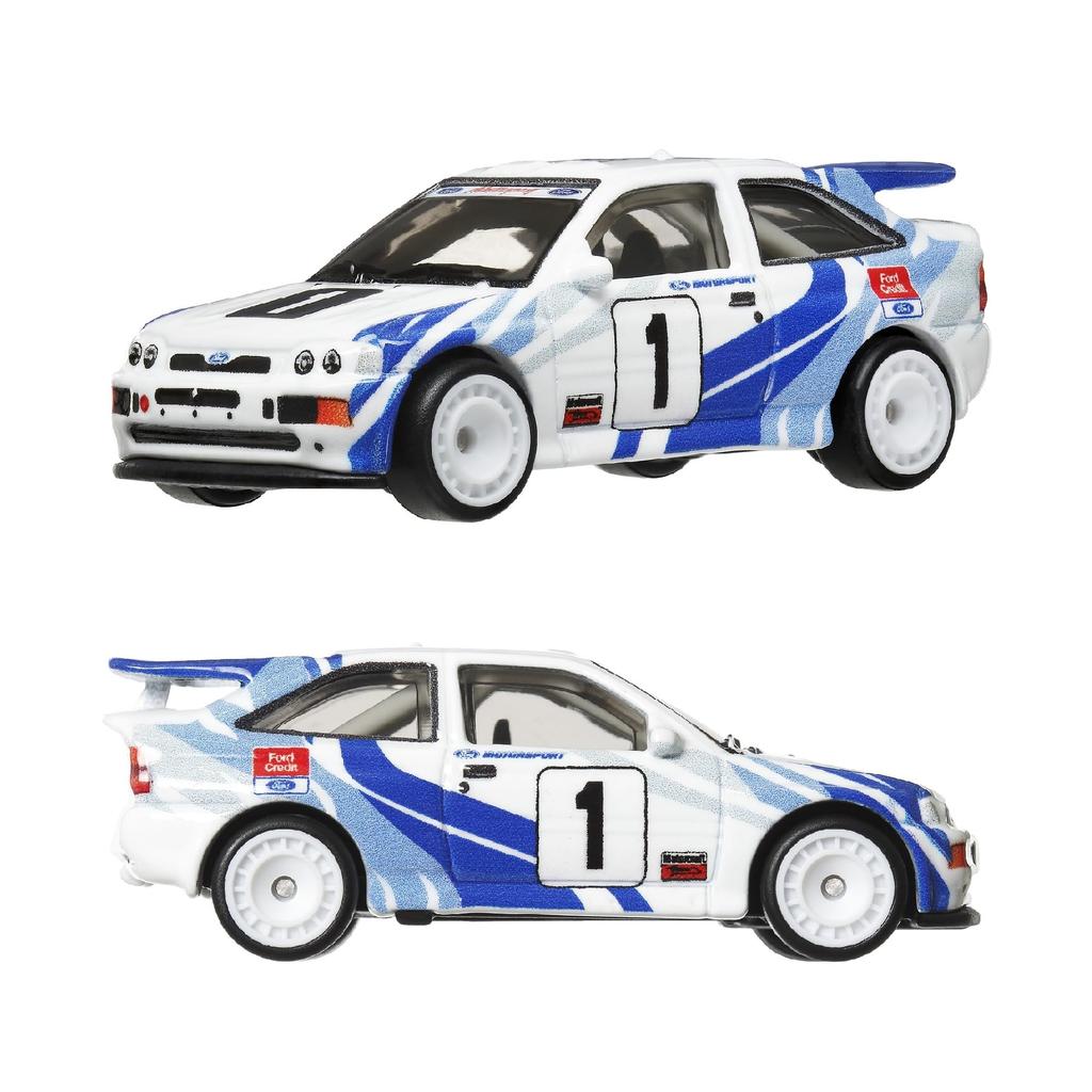 Hot Wheels Premium 2-Pack '93 Ford Escort RS Cosworth / '87 Ford Sierra Cosworth [Diecast Car] [Ages 3 and Up] HRR73