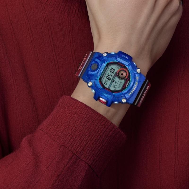 Casio CASIOG-SHOCKСерия G-SHOCK Часы Земля Часы Казуар Кварцевый Механизм Ремешок из Углеродного Волокна Японские и Корейские Часы Мужские Часы Синие GW-9406KJ-2