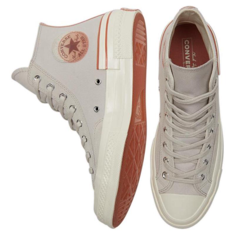 Converse Модные повседневные кеды Chuck Taylor All Star 1970-х годов, унисекс, высокие, из парусины, светло-оранжевые