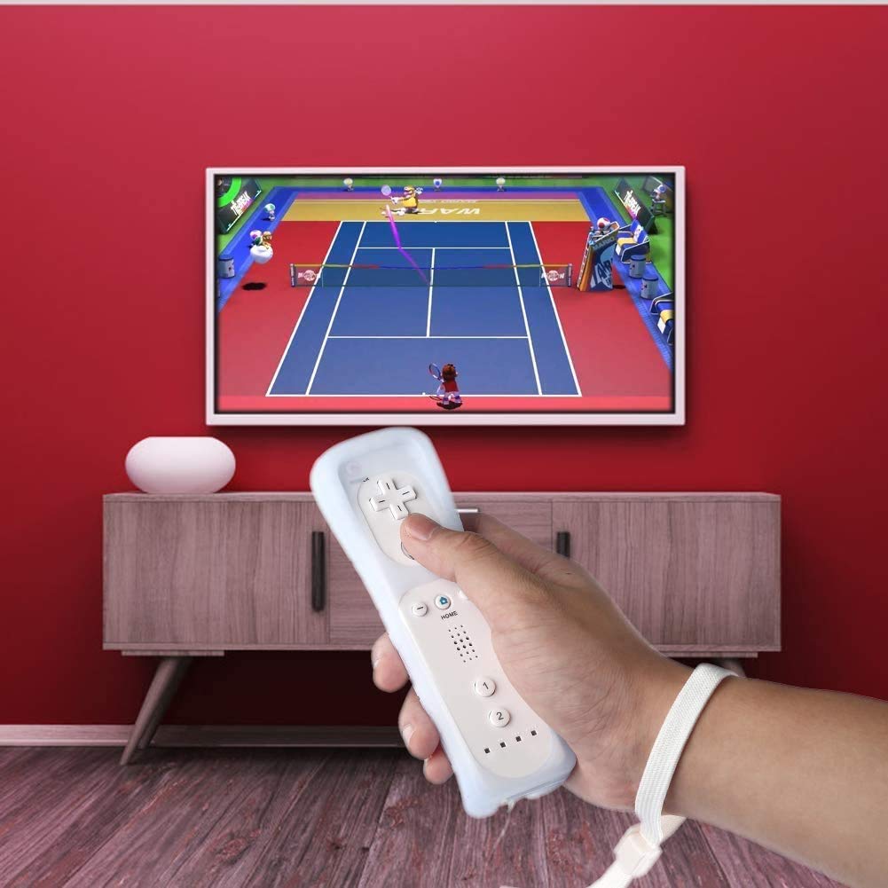 NITONAMI Wii Совместим с Wii U и включает в себя контроллер Wii Remote в чехле, Белый, Wii, (белый)