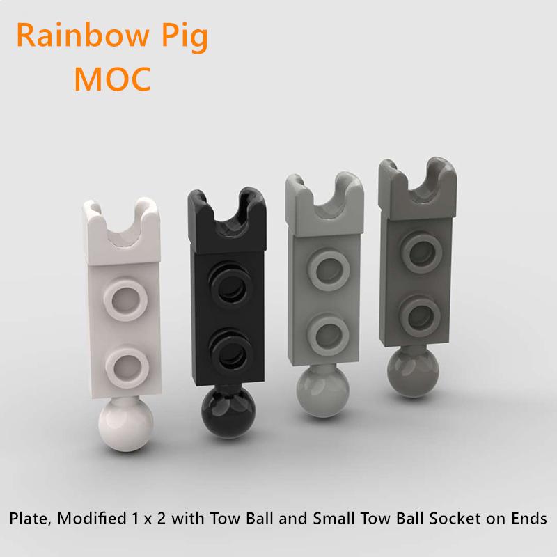 Свинья Радуга Детали MOC 14419 Пластина Модифицированная 1 x 2 Строительные Блоки DIY Совместимые Собирает Историю Образовательные Подарочные Игрушки