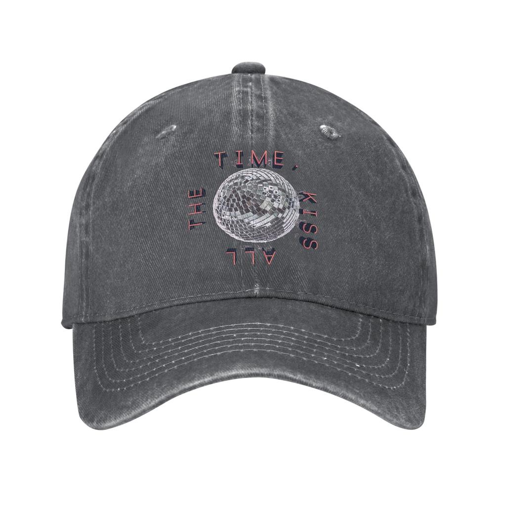 Harrys Styles Kiss All the Time Disco Occasionally Baseball Cap Unisex Women Distressed Denim Sun Cap Adjustable Fit Hats Cap