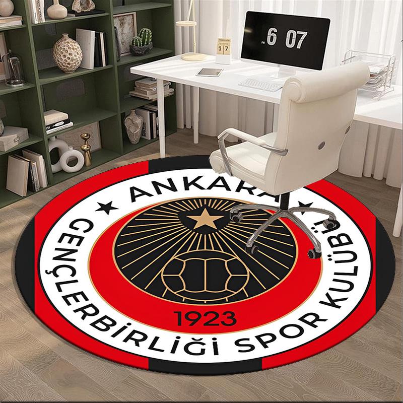 Genkelbigli Club Sports Round Rug for Livingroom,Bedroom, Palyroom, Chair Rug, Area rug, Circle Carpet, Fan Christmas gift